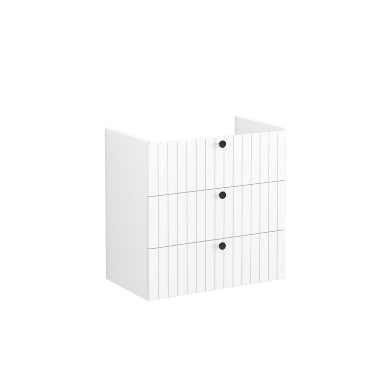 VitrA Root Groove 80cm 3 Drawer Washbasin Unit – Matt White