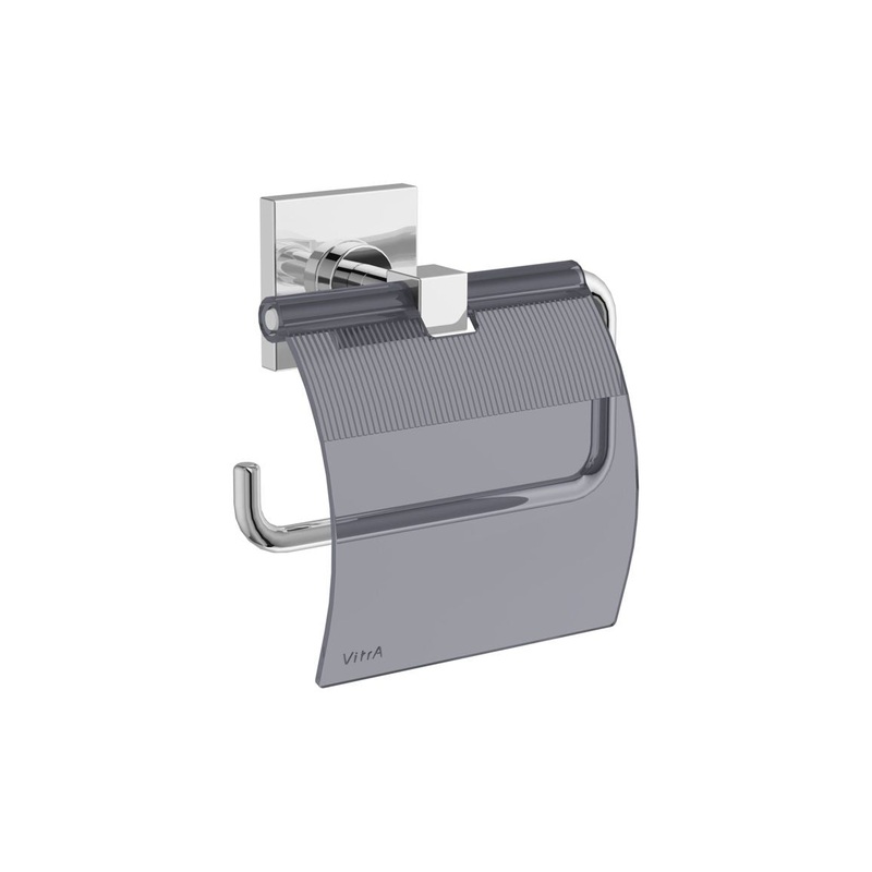 VitrA Root Toilet Roll Holder w/Cover – Chrome