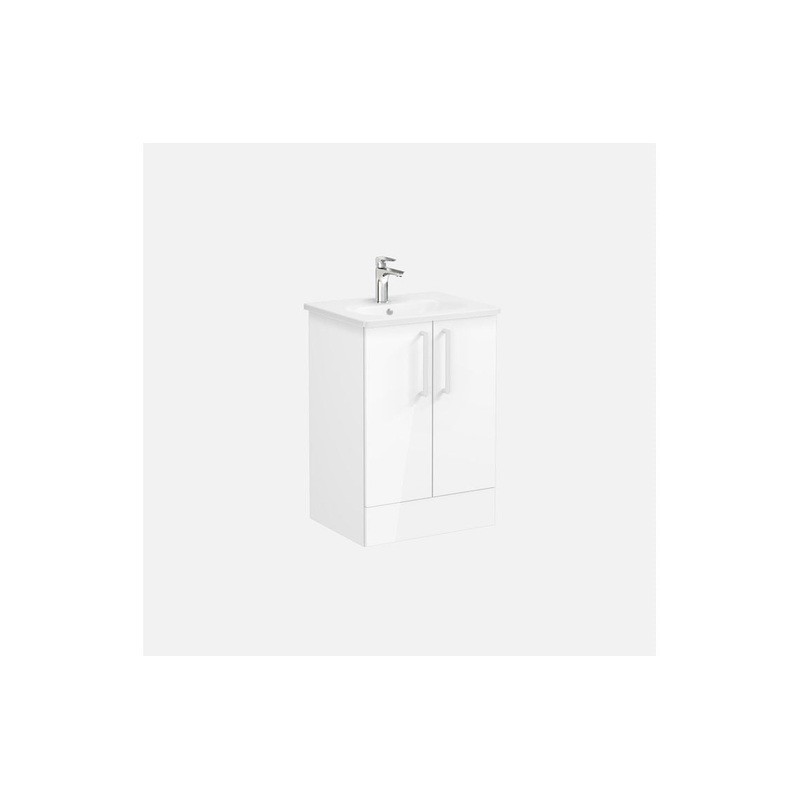 VitrA Zentrum 60cm 2 Drawer F/S Washbasin Unit – High Gloss White