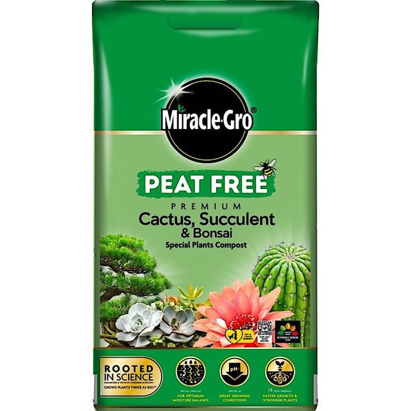 Miracle-Gro Peat Free Cactus, Succulent & Bonsai Compost