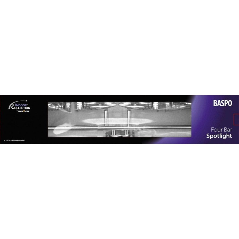Powermaster Basic 4 Spot Bar|Brushed Chrome|Chrome