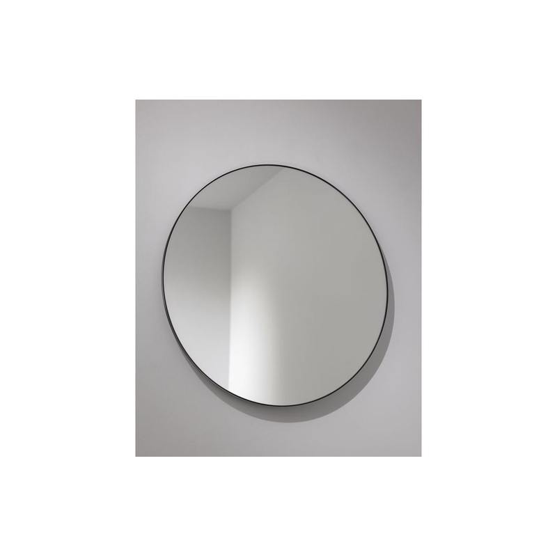 Abode Mayar 600mm Round Mirror – Matt Black