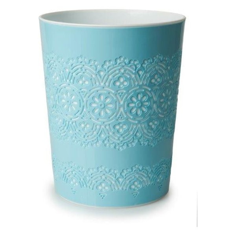 Blue Canyon Flora Waste Bin|Blue|Grey|White