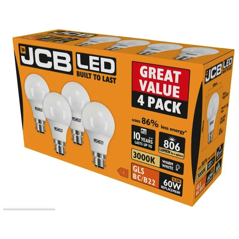 JCB GLS BC B22 3000k Warm White