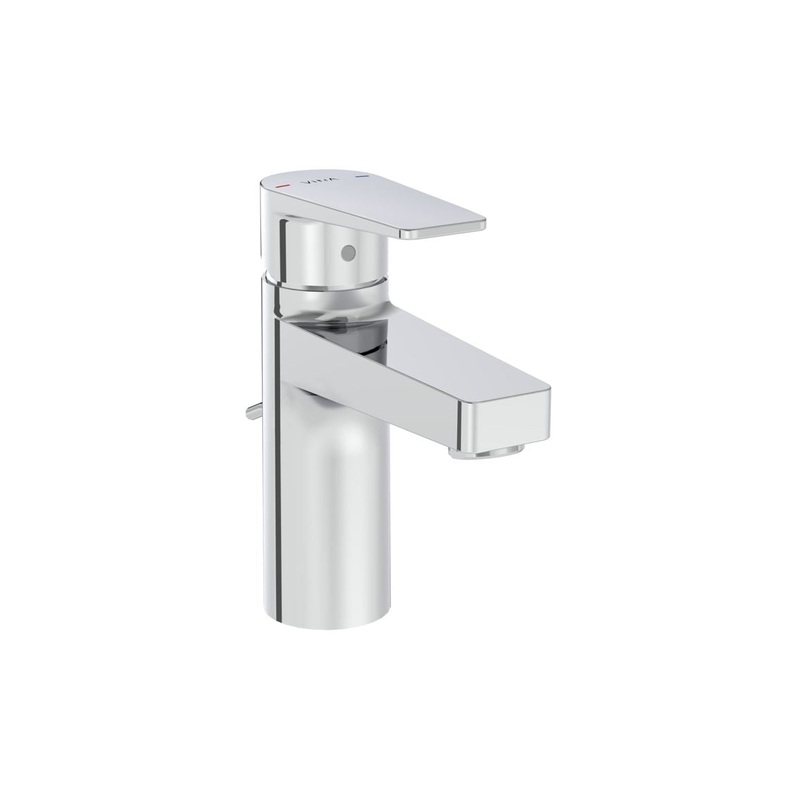 VitrA Flow Square Basin Mixer w/Waste Lever – Chrome