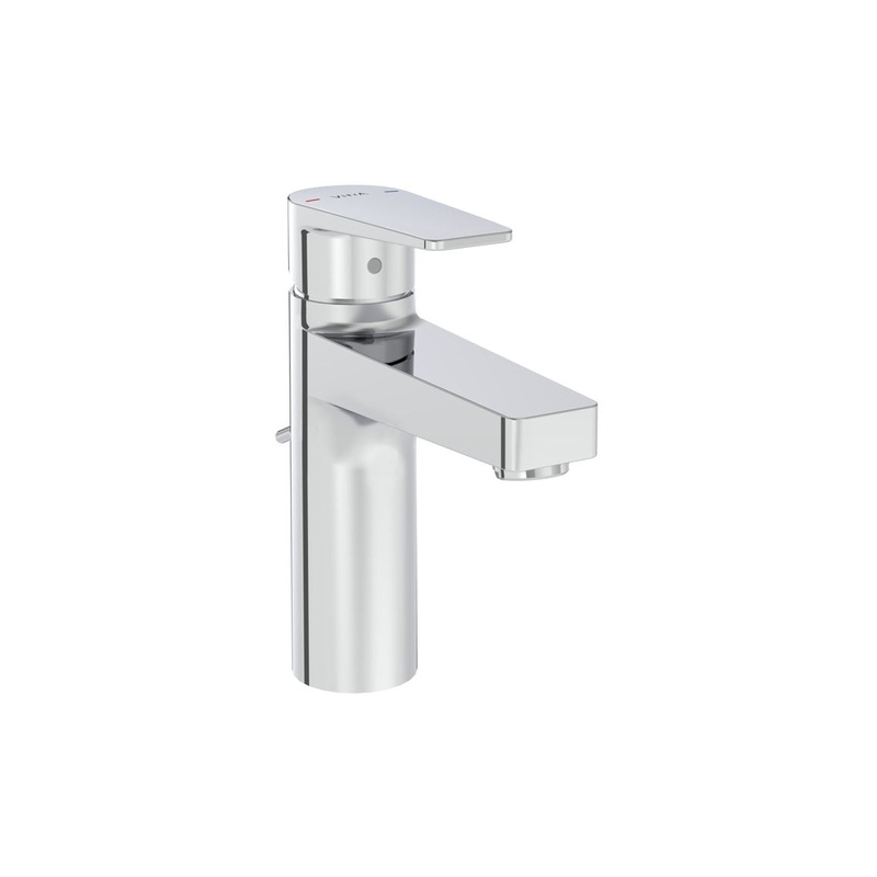 VitrA Flow Square Large Basin Mixer w/Waste Lever – Chrome