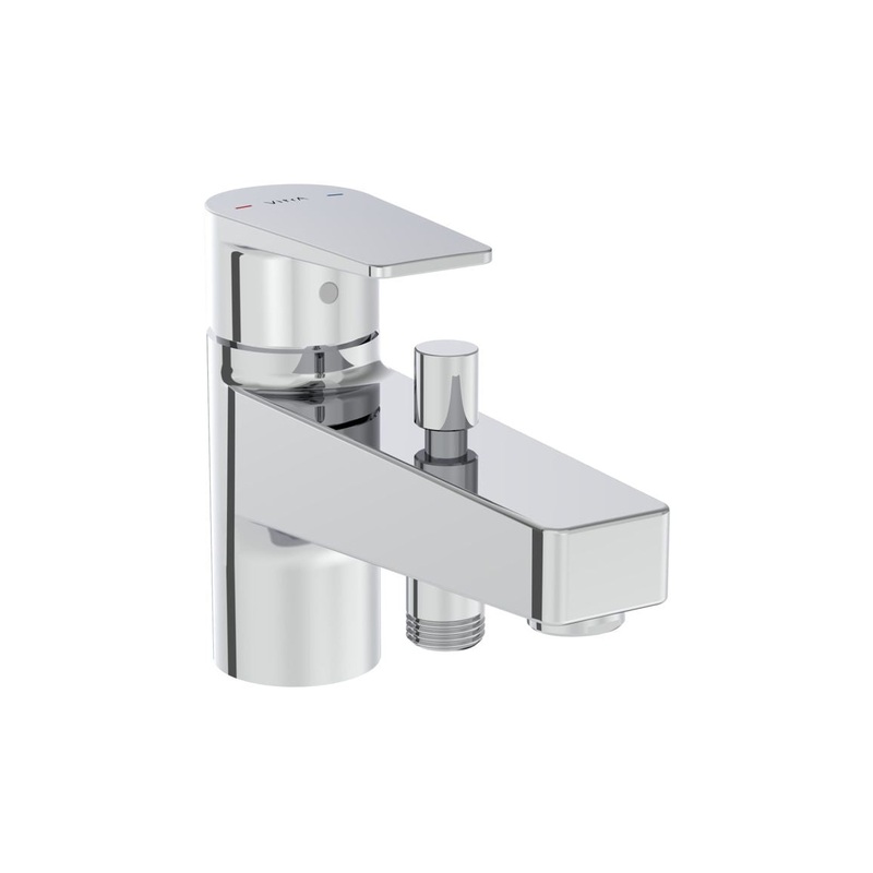 VitrA Flow Square Monohole Bath Filler – Chrome