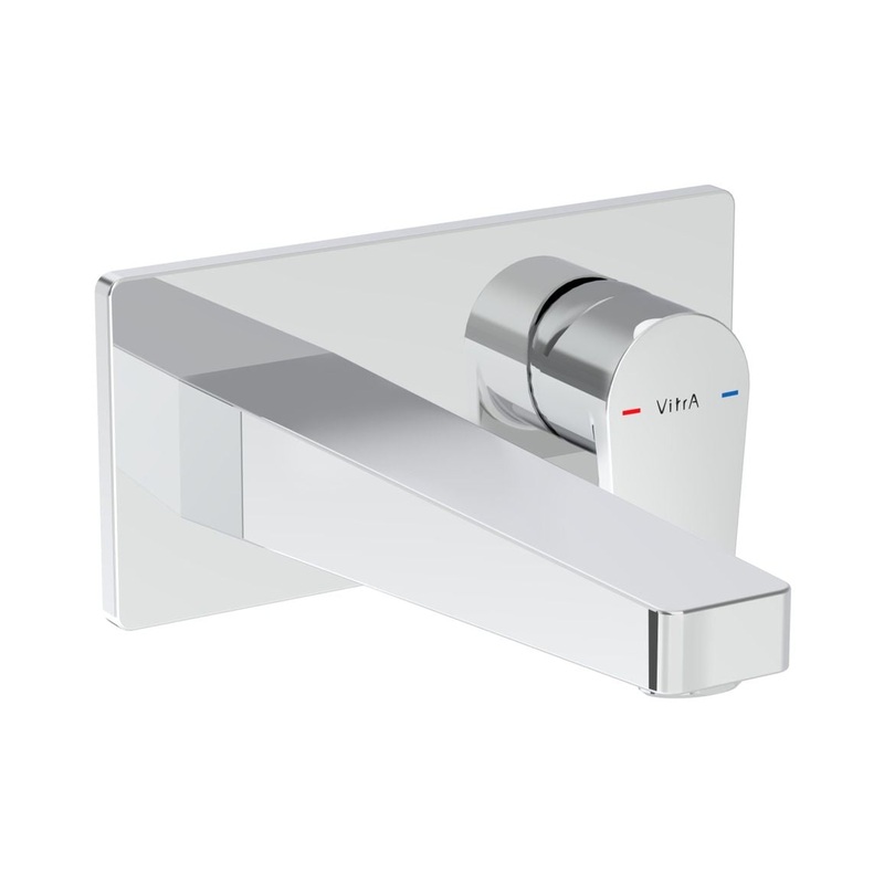VitrA Flow Square Wall Mounted Basin Mixer – Chrome