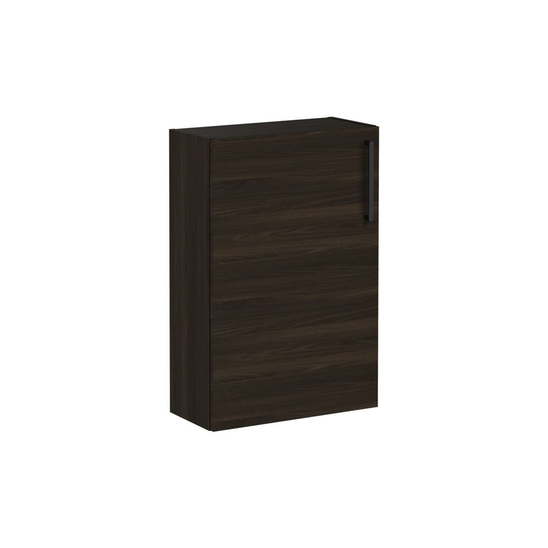 VitrA Root Flat 55cm 1 Door Slim Lower/Base Unit (LH Hinge) – Walnut