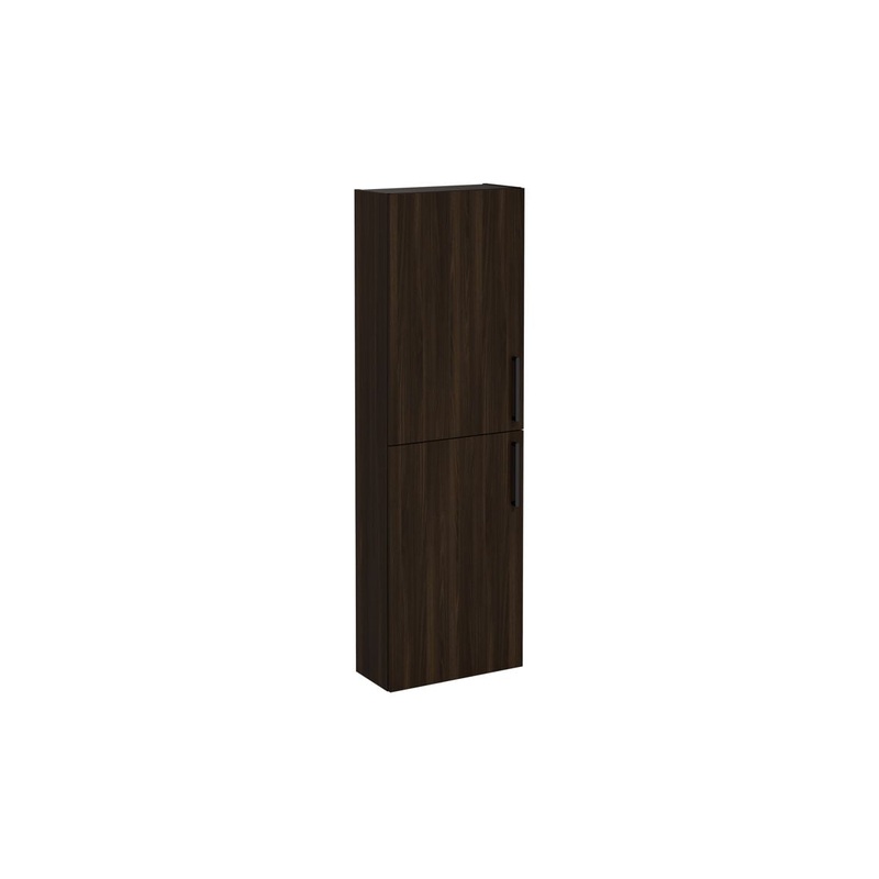 VitrA Root Flat 55cm 2 Door Slim Tall Unit (LH Hinge) – Walnut