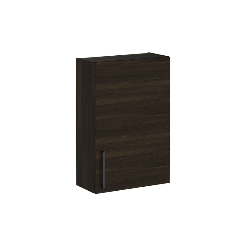 VitrA Root Flat 60cm 1 Door Upper/Wall Unit (RH Hinge) – Walnut