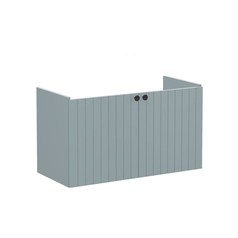 VitrA Root Groove 100cm 2 Door Washbasin Unit – Matt Fjord Green