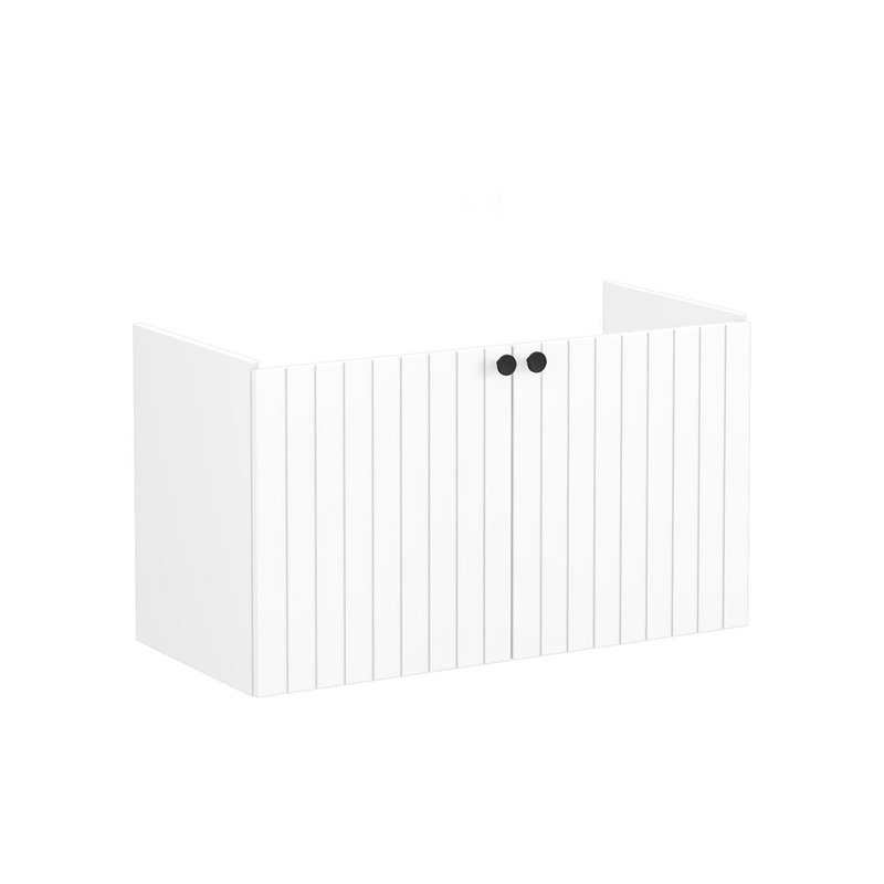 VitrA Root Groove 100cm 2 Door Washbasin Unit – Matt White