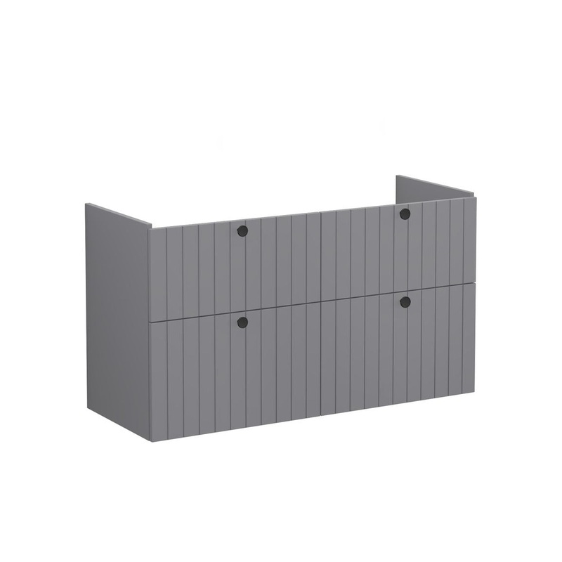 VitrA Root Groove 120cm 4 Drawer Washbasin Unit – Matt Grey