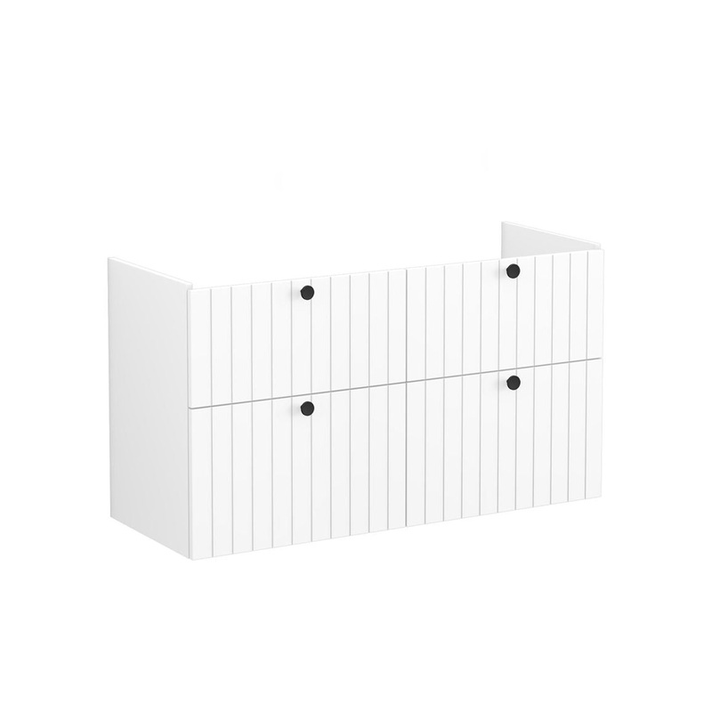 VitrA Root Groove 120cm 4 Drawer Washbasin Unit – Matt White