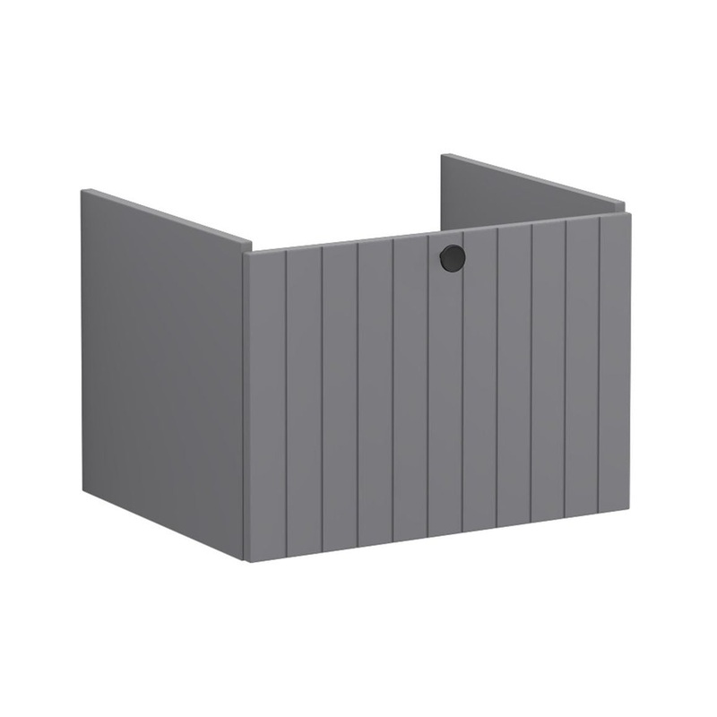 VitrA Root Groove 60cm 1 Drawer Washbasin Unit – Matt Grey