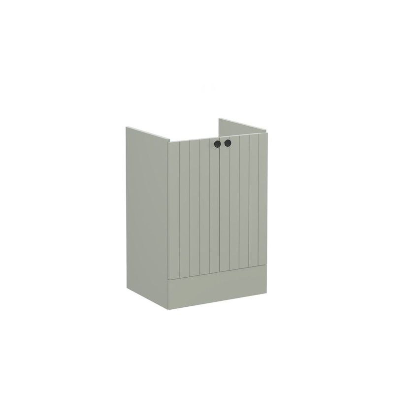 VitrA Root Groove 60cm 2 Door Floor Standing Washbasin Unit – Matt Retro Green