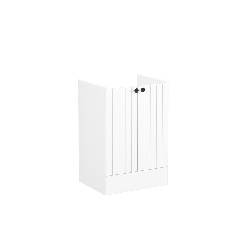 VitrA Root Groove 60cm 2 Door Floor Standing Washbasin Unit – Matt White