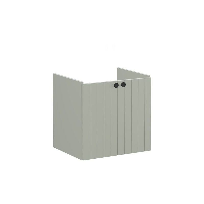 VitrA Root Groove 60cm 2 Door Wall Hung Washbasin Unit – Matt Retro Green