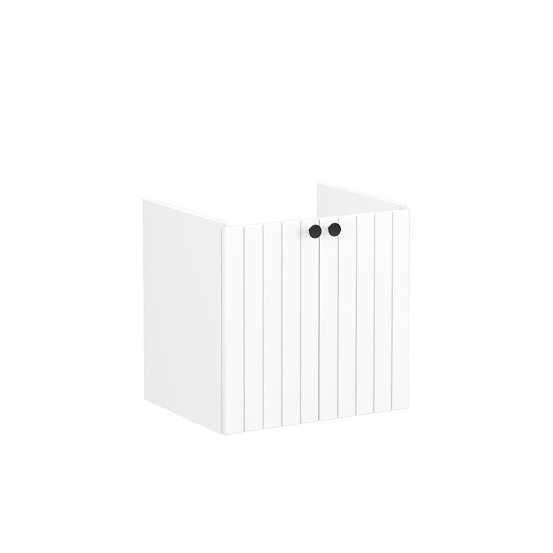 VitrA Root Groove 60cm 2 Door Wall Hung Washbasin Unit – Matt White