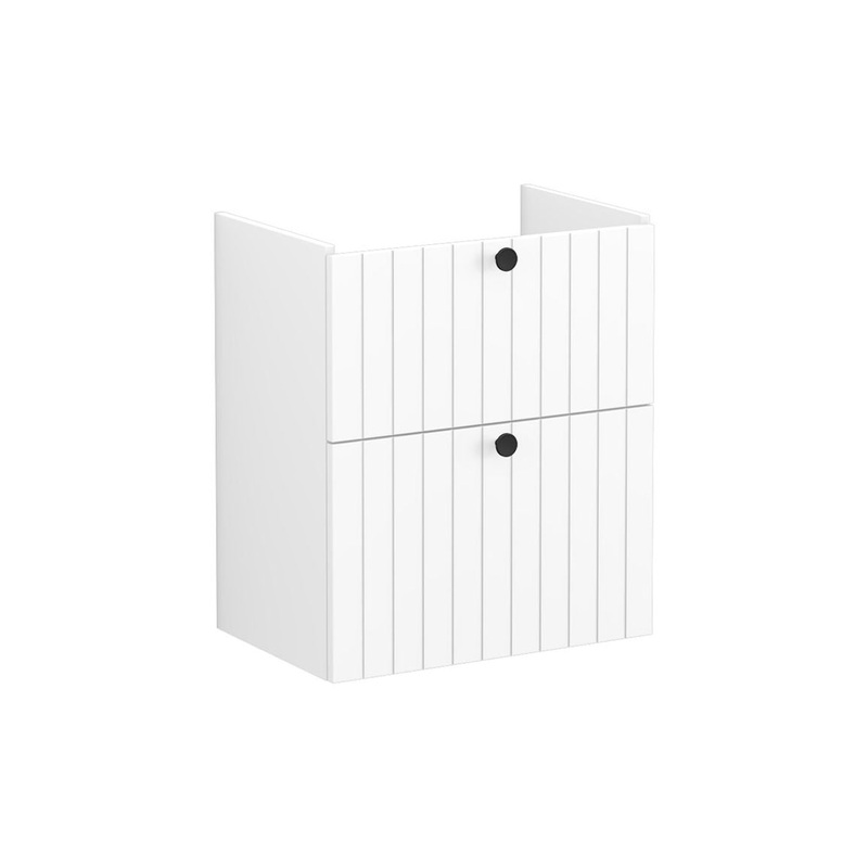VitrA Root Groove 60cm 2 Drawer Slim Washbasin Unit – Matt White