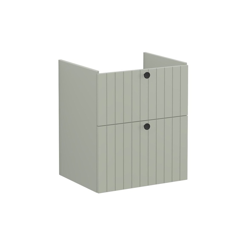 VitrA Root Groove 60cm 2 Drawer Washbasin Unit – Matt Retro Green