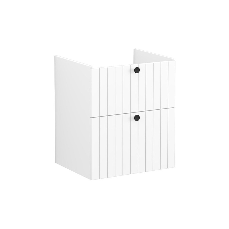 VitrA Root Groove 60cm 2 Drawer Washbasin Unit – Matt White