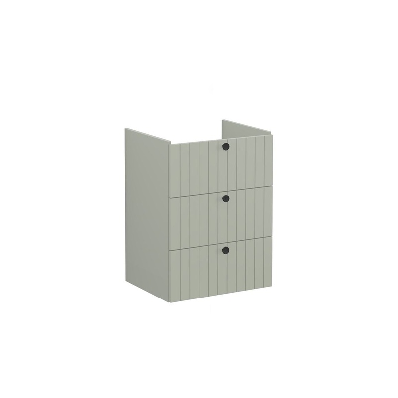 VitrA Root Groove 60cm 3 Drawer Washbasin Unit – Matt Retro Green
