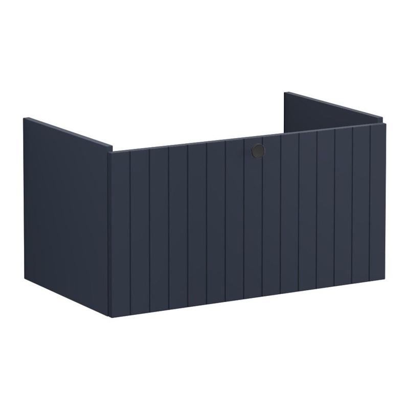 VitrA Root Groove 80cm 1 Drawer Washbasin Unit – Matt Dark Blue