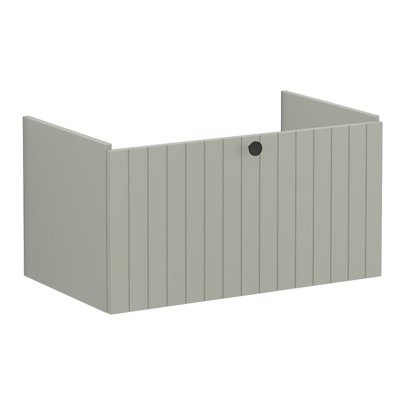 VitrA Root Groove 80cm 1 Drawer Washbasin Unit – Matt Retro Green