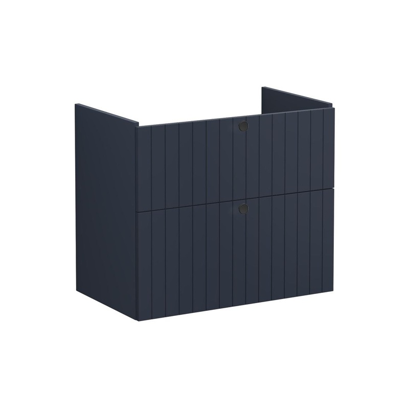 VitrA Root Groove 80cm 2 Drawer Washbasin Unit – Matt Dark Blue