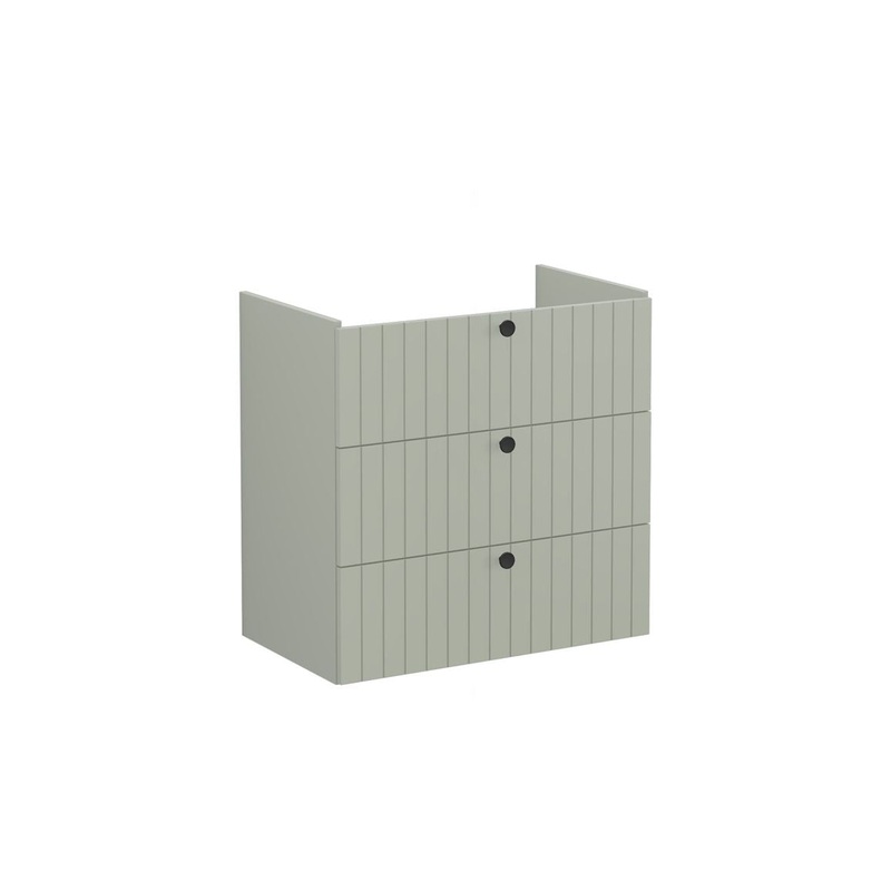 VitrA Root Groove 80cm 3 Drawer Washbasin Unit – Matt Retro Green