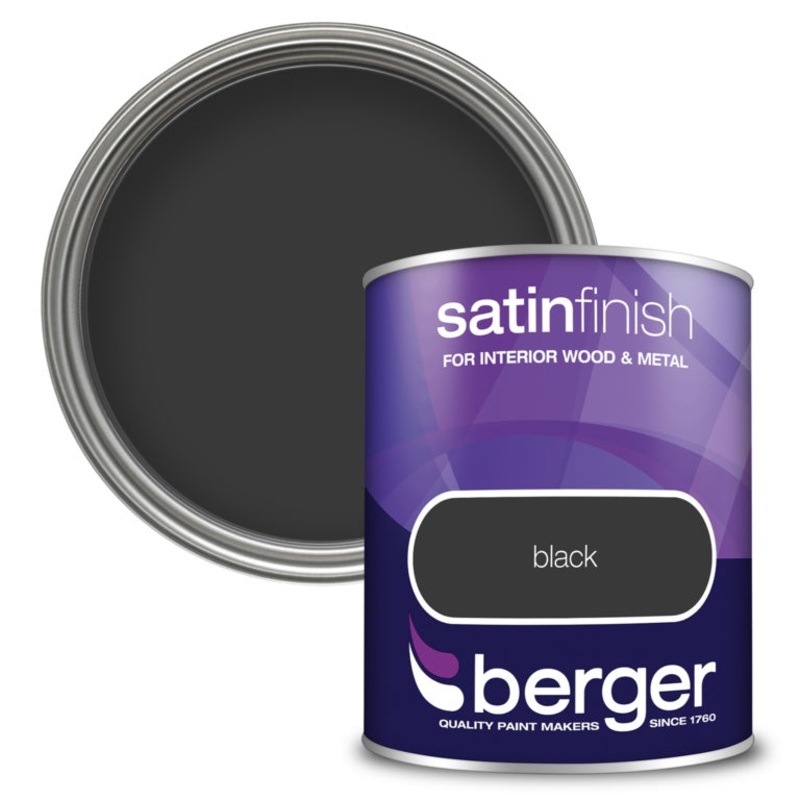 Berger Satin Finish 750ml|Black|Sweet Duck Egg