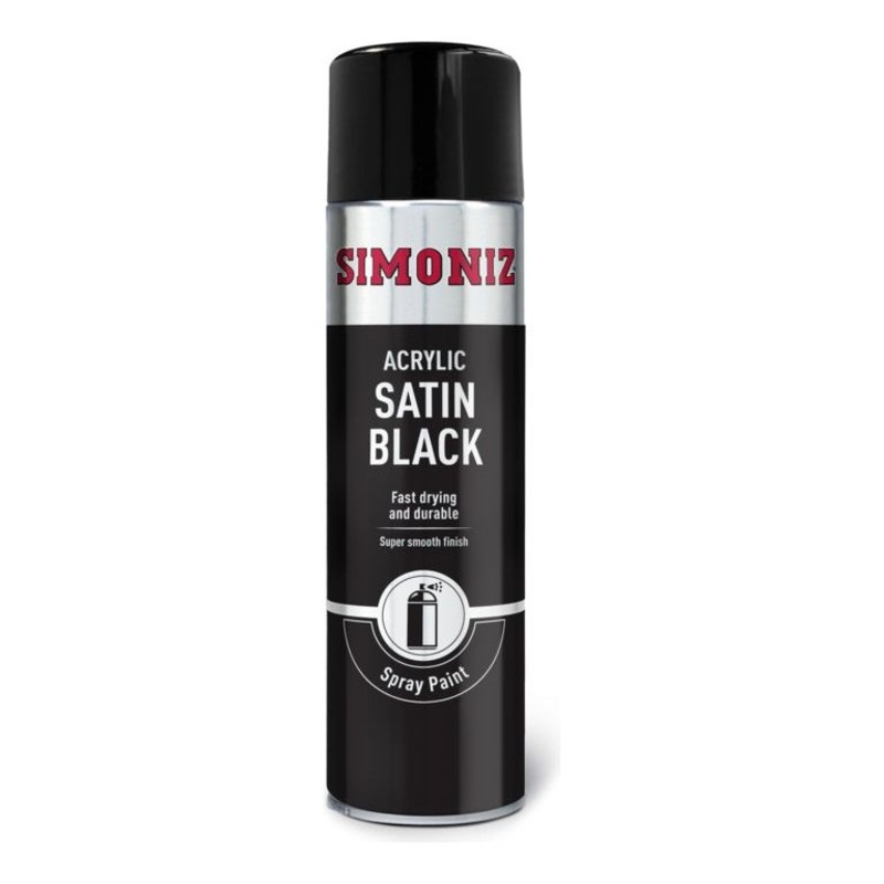 Simoniz Spray Paint – Satin Black (Aerosol) 500ml