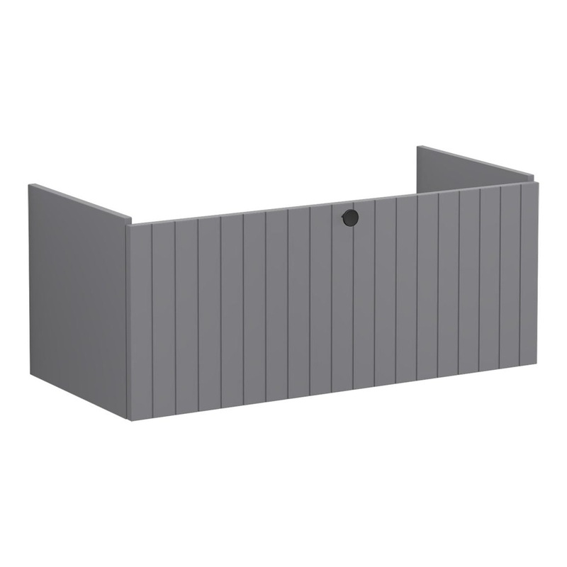 VitrA Root Groove 100cm 1 Drawer Washbasin Unit – Matt Grey