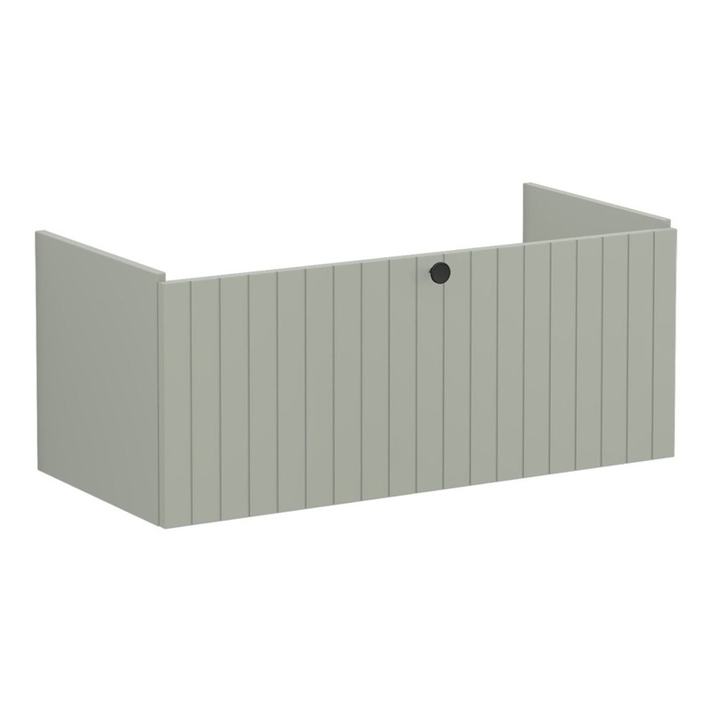 VitrA Root Groove 100cm 1 Drawer Washbasin Unit – Matt Retro Green