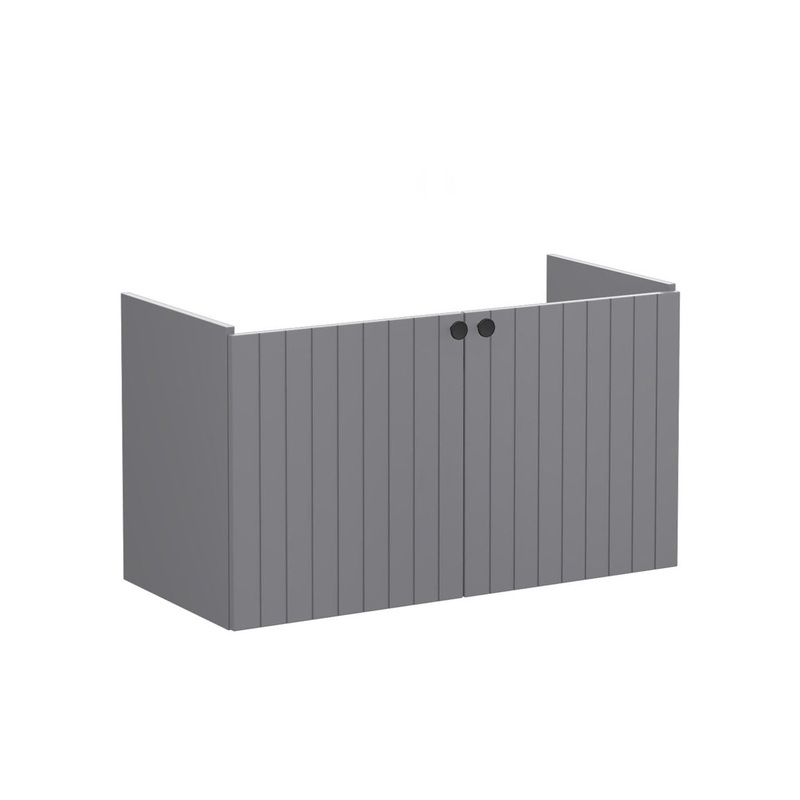 VitrA Root Groove 100cm 2 Door Washbasin Unit – Matt Grey