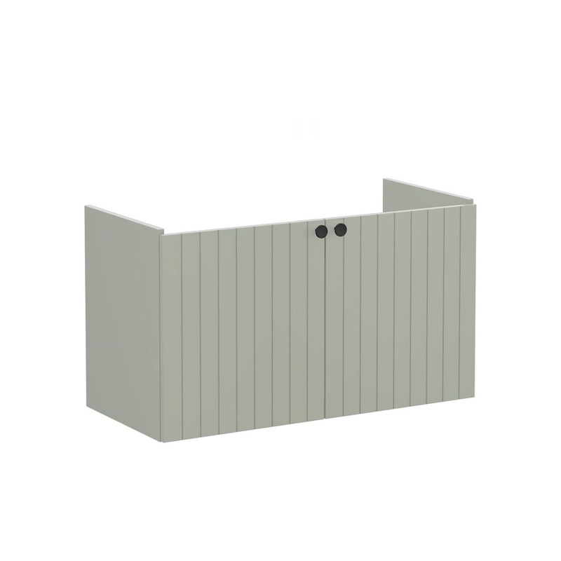 VitrA Root Groove 100cm 2 Door Washbasin Unit – Matt Retro Green