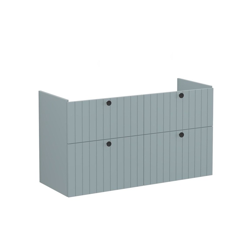 VitrA Root Groove 120cm 4 Drawer Washbasin Unit – Matt Fjord Green