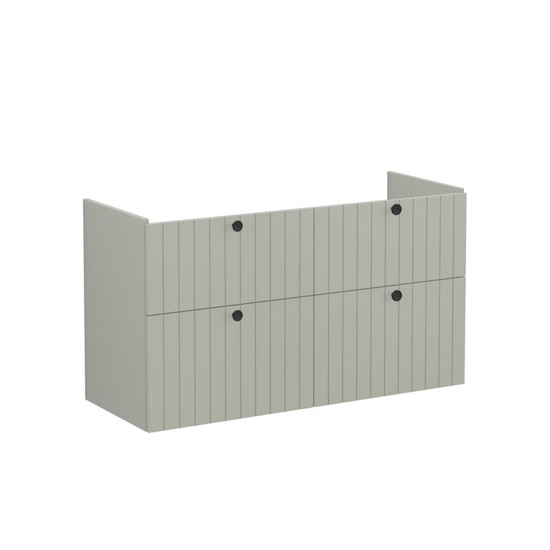 VitrA Root Groove 120cm 4 Drawer Washbasin Unit – Matt Retro Green