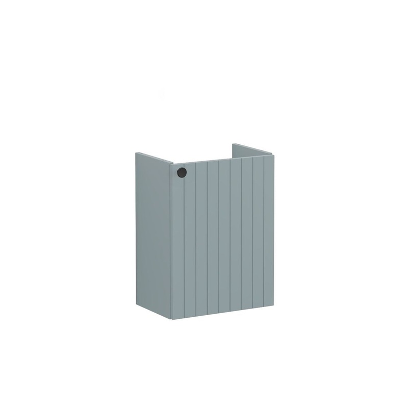 VitrA Root Groove 40cm 1 Door Wall Hung Slim Washbasin Unit (RH Hinge) – Matt Fjord Green