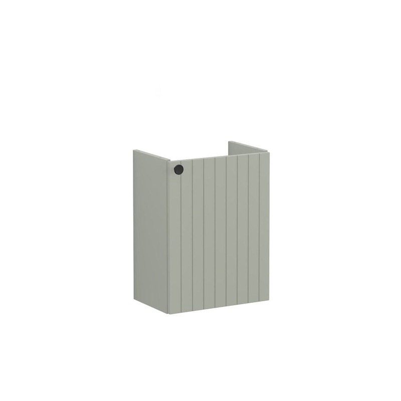 VitrA Root Groove 40cm 1 Door Wall Hung Slim Washbasin Unit (RH Hinge) – Matt Retro Green