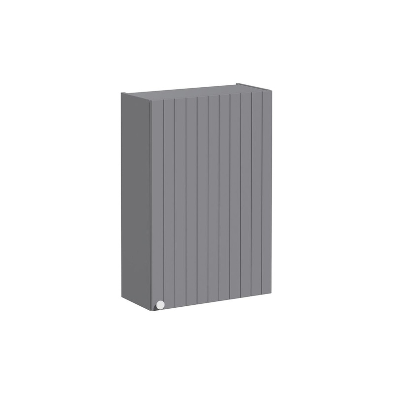 VitrA Root Groove 60cm 1 Door Upper/Wall Unit (RH Hinge) – Matt Grey
