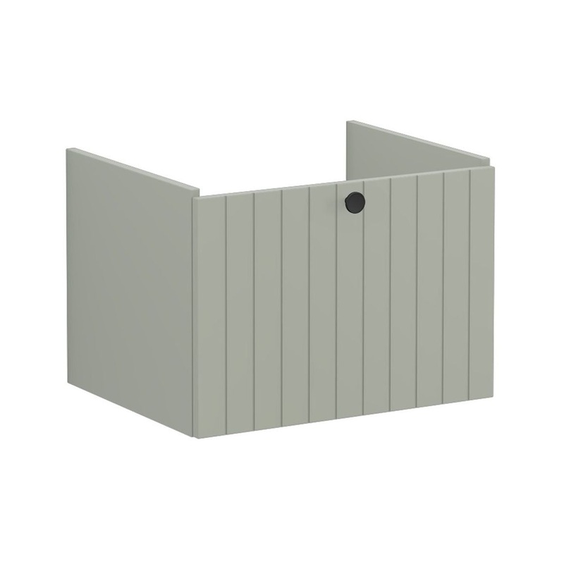VitrA Root Groove 60cm 1 Drawer Washbasin Unit – Matt Retro Green