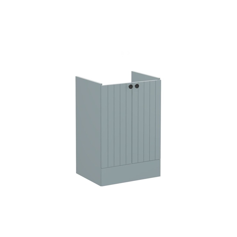 VitrA Root Groove 60cm 2 Door Floor Standing Washbasin Unit – Matt Fjord Green