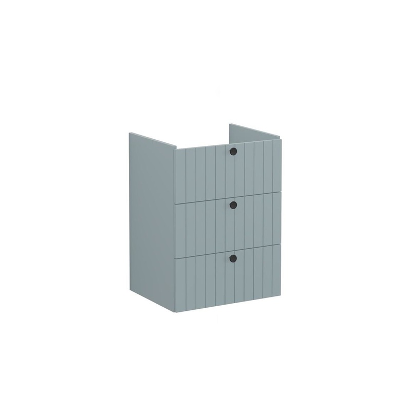 VitrA Root Groove 60cm 3 Drawer Washbasin Unit – Matt Fjord Green