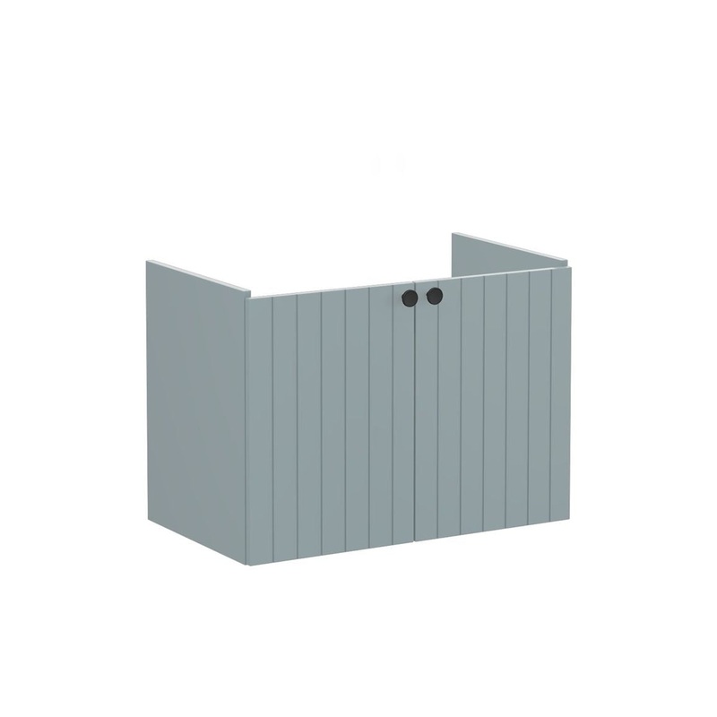 VitrA Root Groove 80cm 2 Door Wall Hung Washbasin Unit – Matt Fjord Green