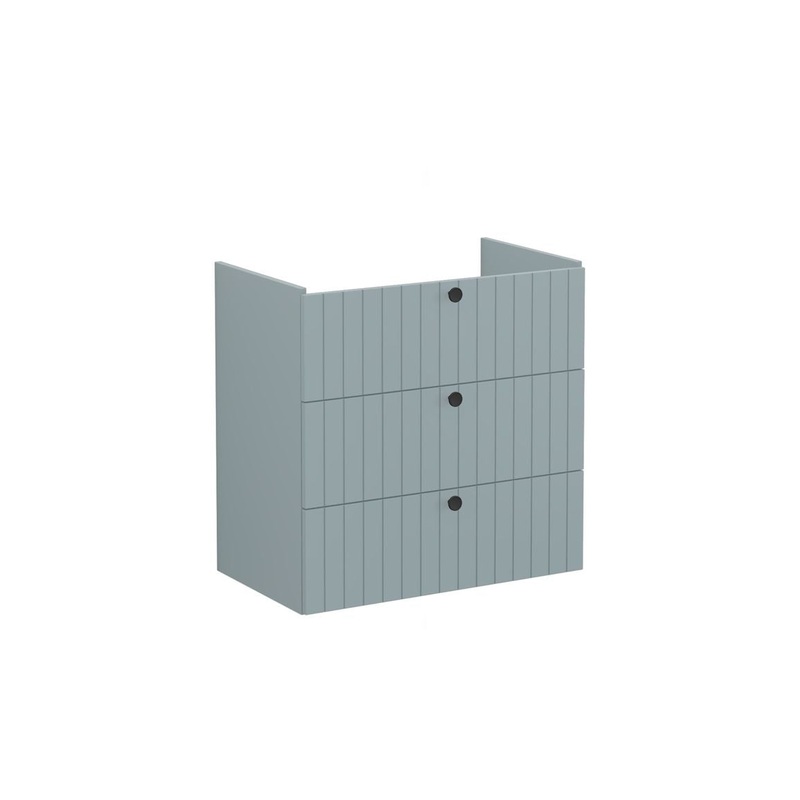 VitrA Root Groove 80cm 3 Drawer Washbasin Unit – Matt Fjord Green