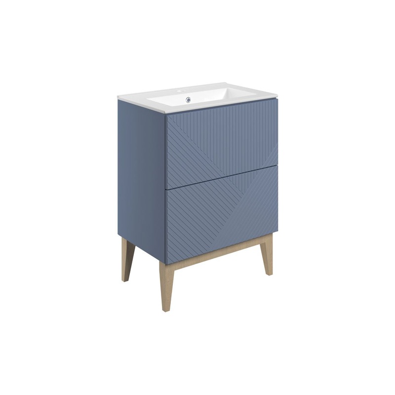 Fairweather 615mm Floor Standing 2 Drawer Basin Unit & Basin