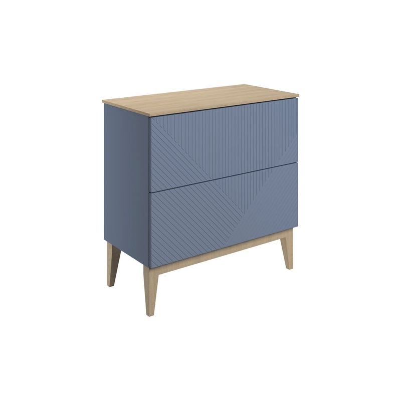 Fairweather 810mm Floor Standing 2 Drawer Basin Unit & Maple Oak Effect Worktop